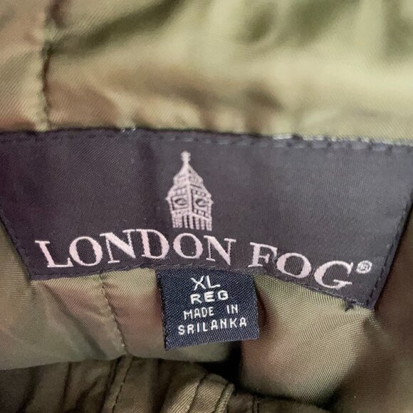 London Fog Jacket XL Brown Tan Coat Bomber Utility Pockets Vintage Outdoors - Picture 5 of 5